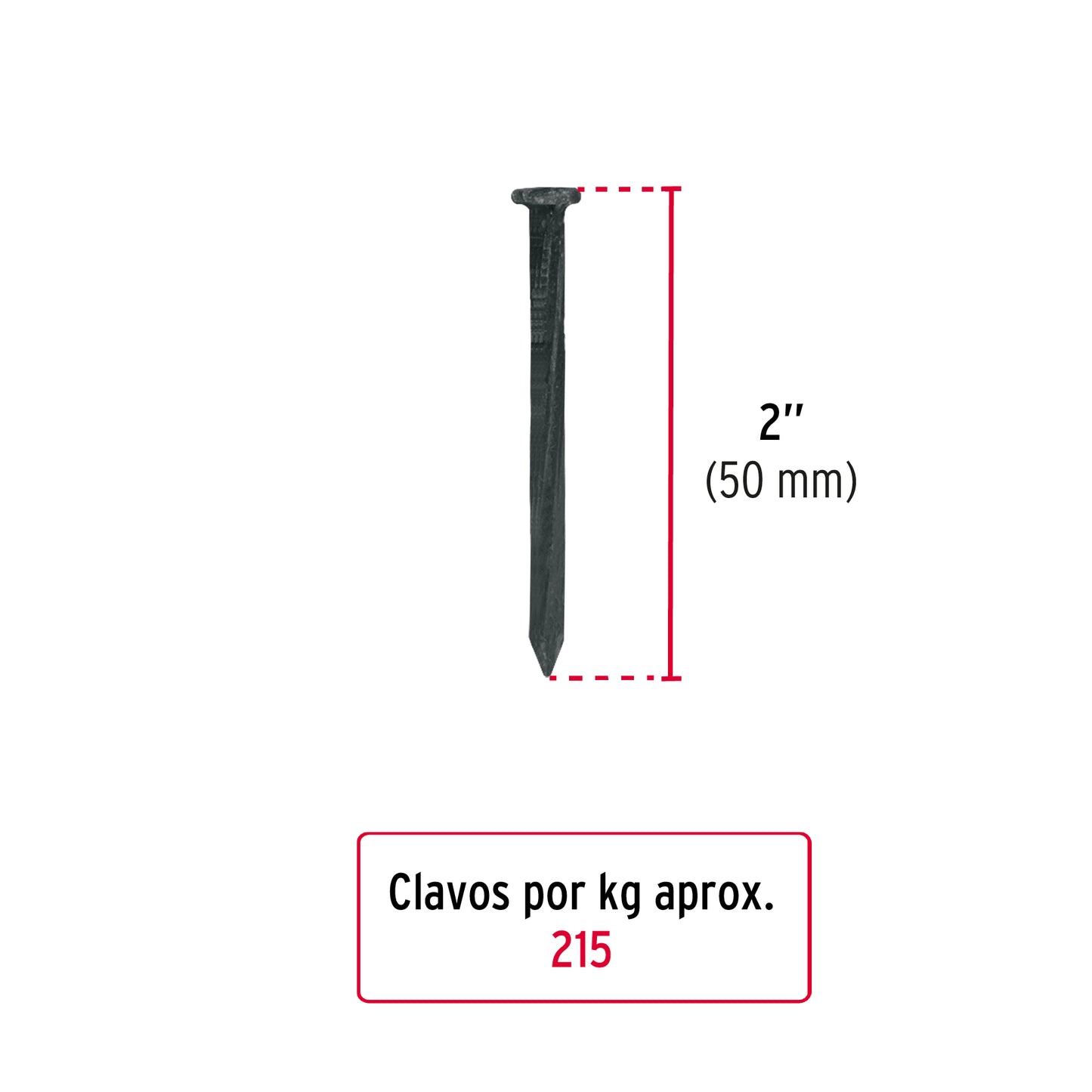 Clavo concreto 2p negros fiero 44133 Pieza