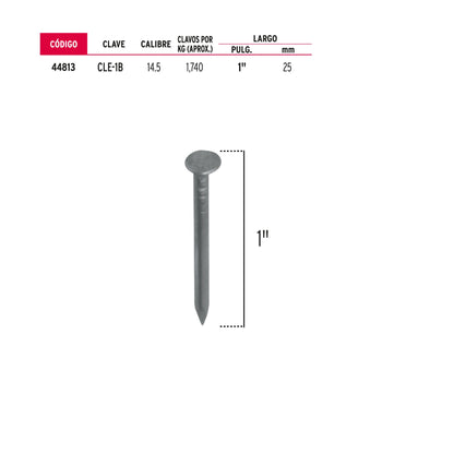 Clavo con cabeza 1p 1 kg 44813 fiero Kilogramo