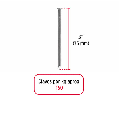 Clavo con cabeza 3p 1 kg 45023 fiero Kilogramo