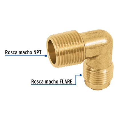 Codo terminal a 90â° de laton 3/8 x 3/8 47401 foset Pieza