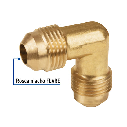 Codo union de laton 3/8 x 3/8 43070 Foset Pieza