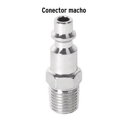 Conector rapido tipo m cuerda 1/4 npt macho 27023 pretul Pieza