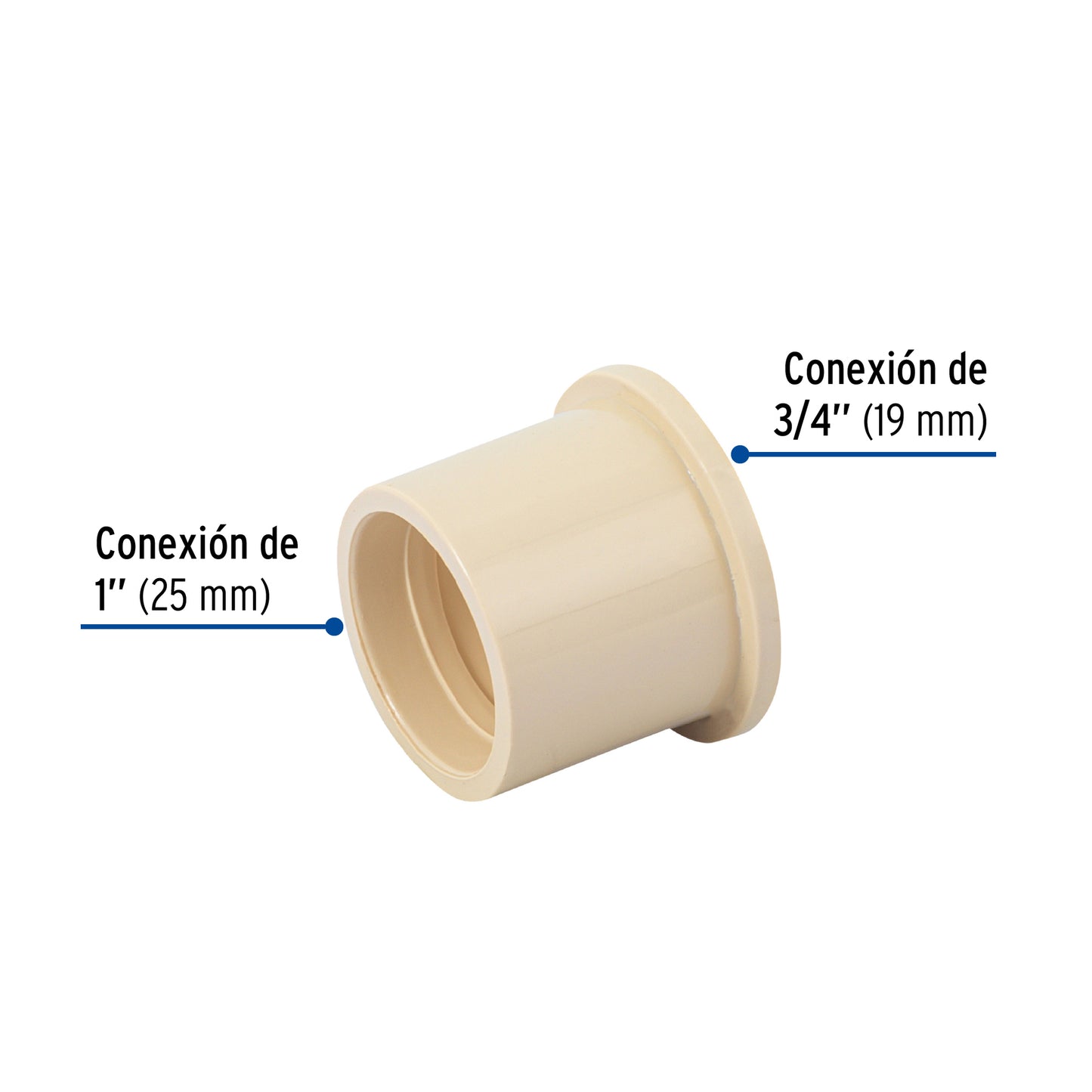 Reduccion cpvc bushing 1 x 3/4 45064 Foset Pieza