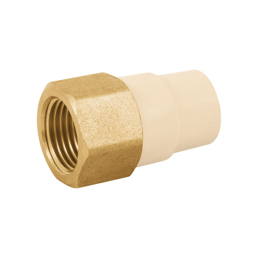 Cople cpvc hembra inserccion bronce 1/2 - 45107 - 616159 - Foset Pieza