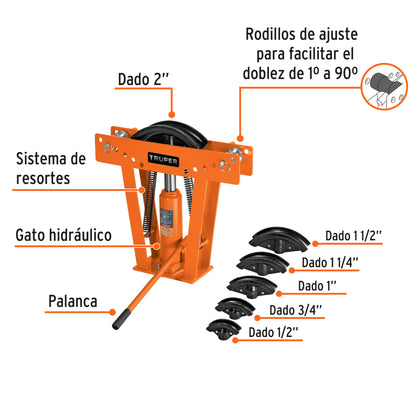 Doblador de tubo hidraulico 12 toneladas 12883 truper Pieza