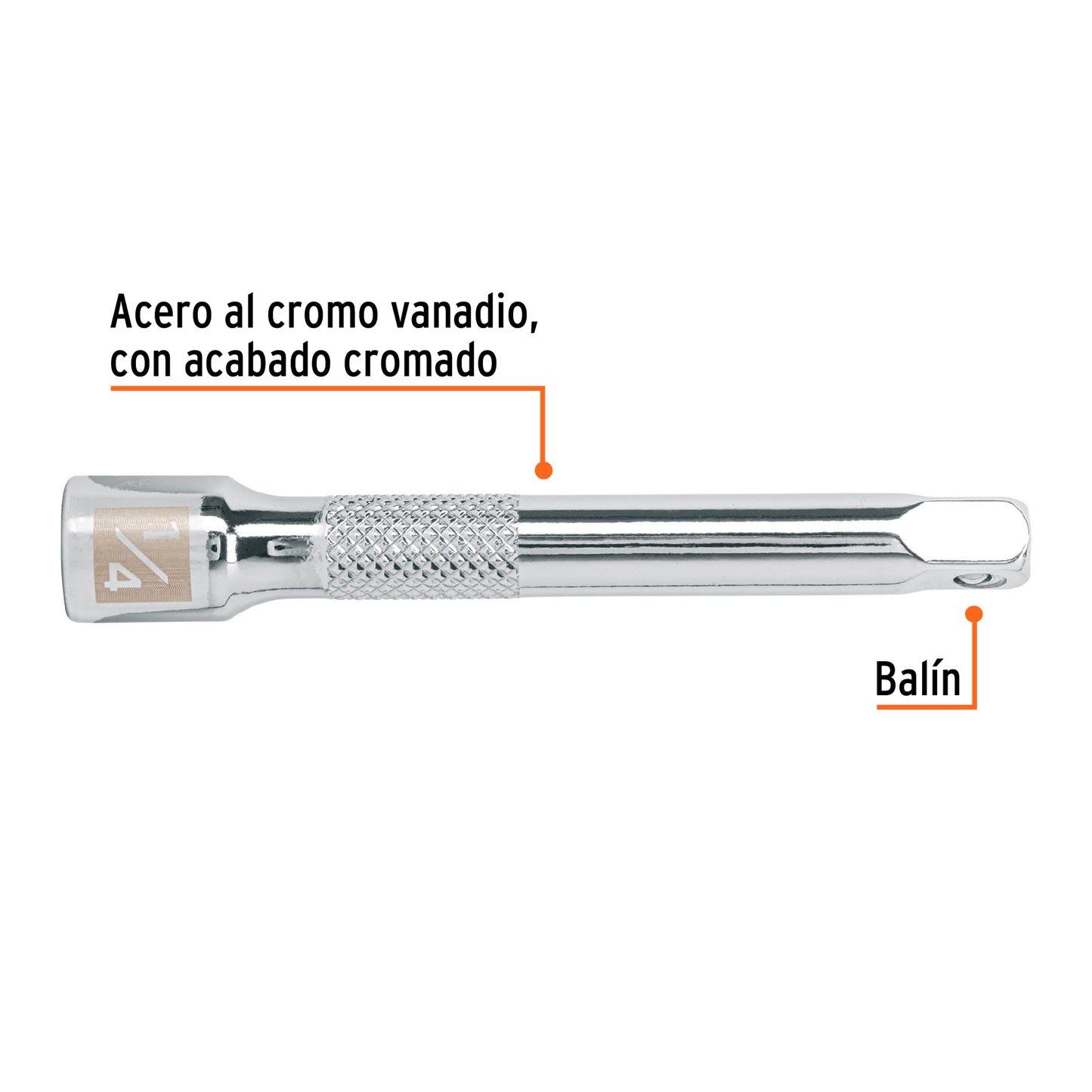 Extension para dado cuadro 1/4 x 3 pulg 13218 truper Pieza