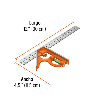 Escuadra combinacion 12p 14380 truper Pieza