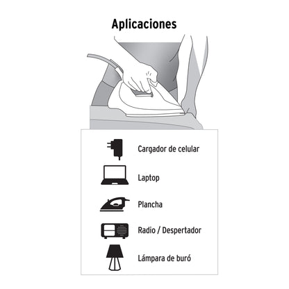 Extensión eléctrica doméstica 3 m verde 48008 Volteck Pieza
