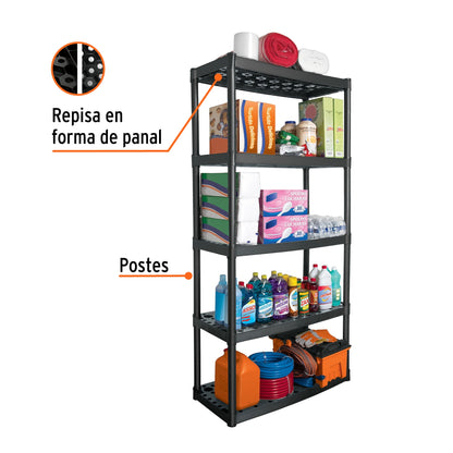 Estante de plastico uso rudo 5 estantes 19943 truper Pieza