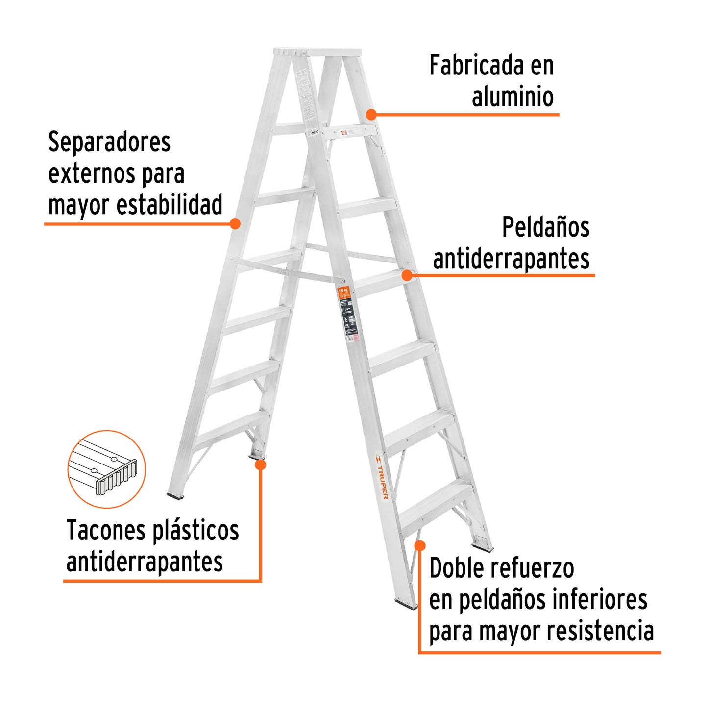 Escalera de tijera doble  tipo ii  6 escalones 10497 Pieza