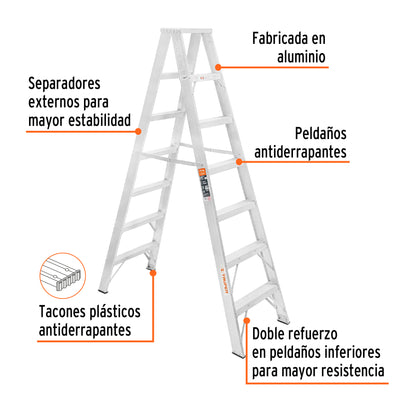 Escalera de tijera doble  tipo ii  6 escalones 10497 Pieza