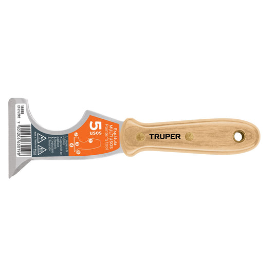 Espatula 2 1/2 mango de madera 5 usos 14458 truper Pieza