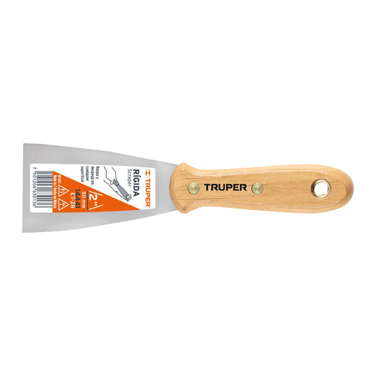 Espatula rigida mango de madera 2p truper Pieza
