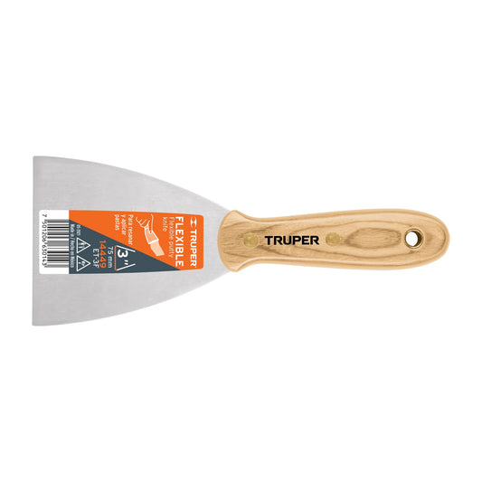 Espatula flexible mango de madera 3p 14449 truper Pieza