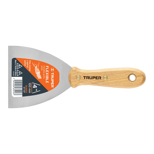 Espatula flexible mango de madera 4p 14450 truper Pieza