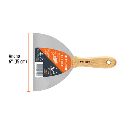 Espatula flexible mango de madera 6 14452 Truper Pieza