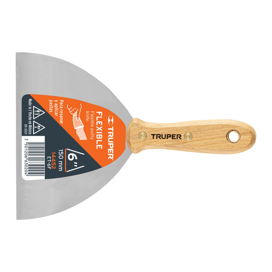 Espatula flexible mango de madera 6 14452 Truper Pieza