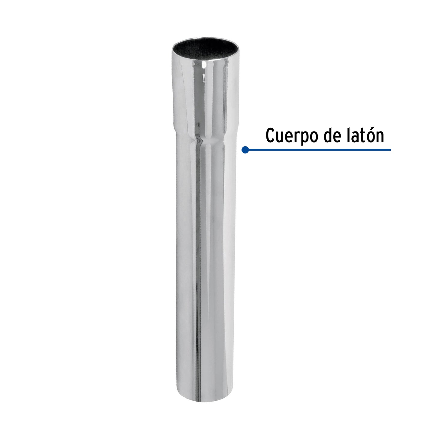 Extension para contra de lavabo 20 cm cromo 1 1/4 49297 Foset Pieza