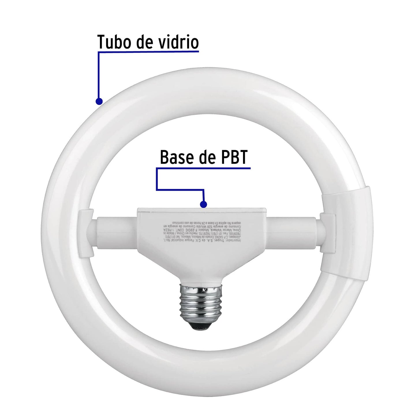 Foco 22 w circular t9 en caja 48236 volteck Pieza