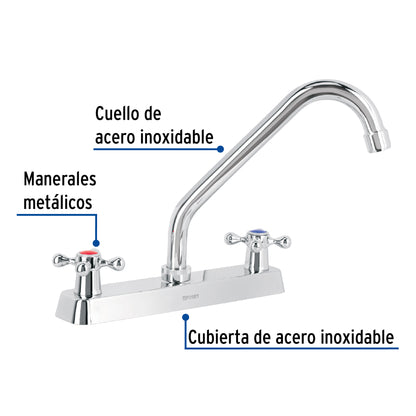 Mezcladora para fregadero manerales cruceta Basic 45612 Foset Pieza