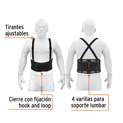 Faja con tirantes ajustables ventilada talla extra grande 11967 Truper Pieza