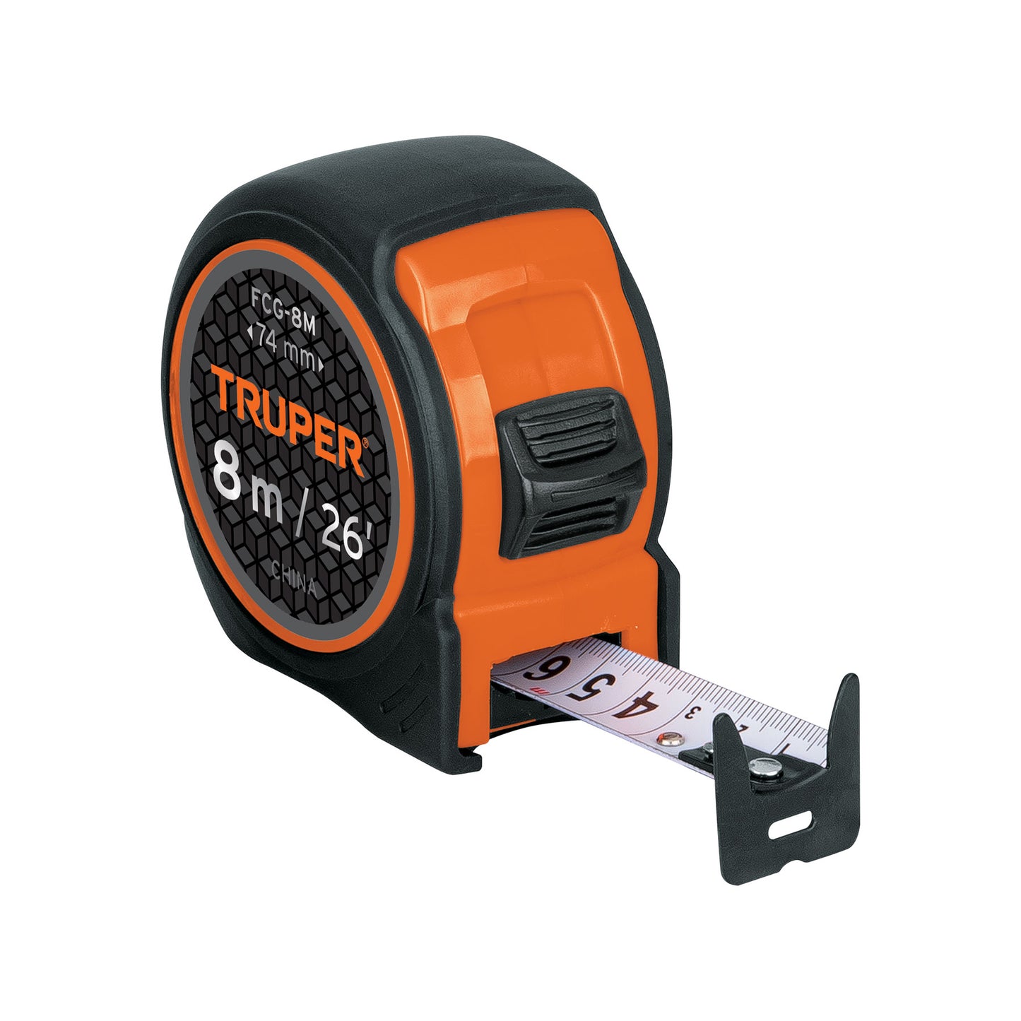 Flexometro compacto con grip 8 mts cinta 1p 12774 truper