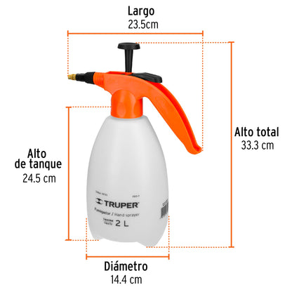 Fumigador domestico 2 lts 10235  truper Pieza
