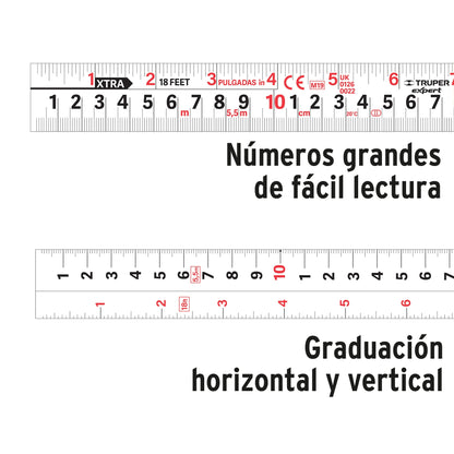 Flexometro fatboy 5.5 mts cinta 1 1/8 15385 Pieza