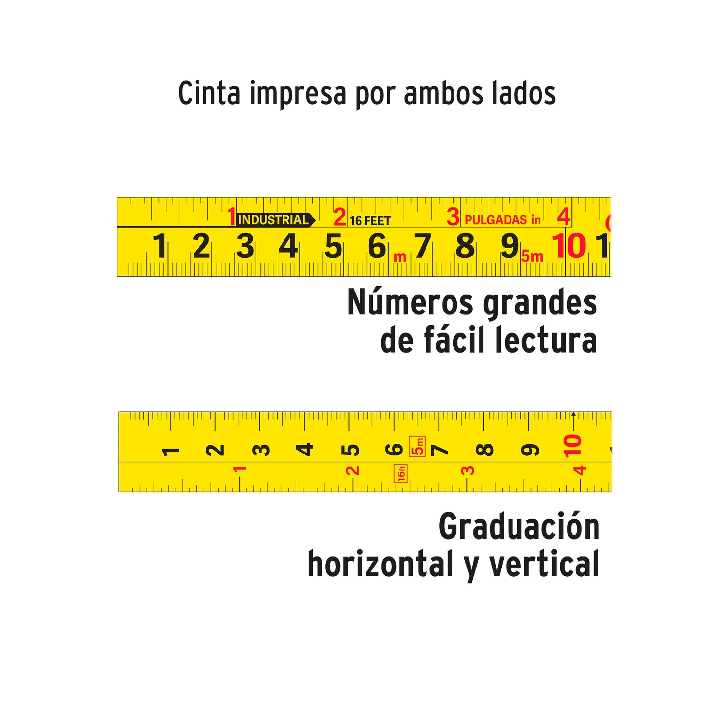 Flexometro griper contra impacto 10 mt cinta 1 1/4 14582 truper Pieza