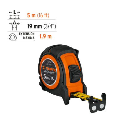 Flexometro industrial 5 mt cinta 3/4 12694 truper Pieza