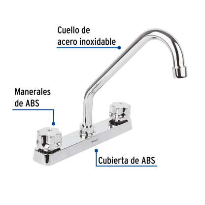 Mezcladora plastico fregadero cuello y manerales estandar 49283 foset Pieza