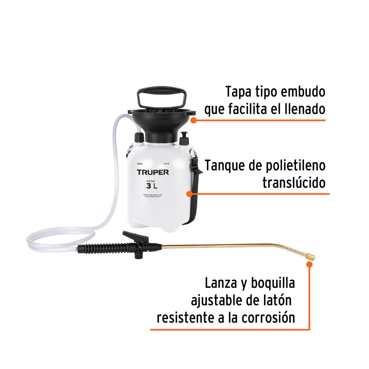 Fumigador 3 l (0.8 gal) 10835 truper Pieza