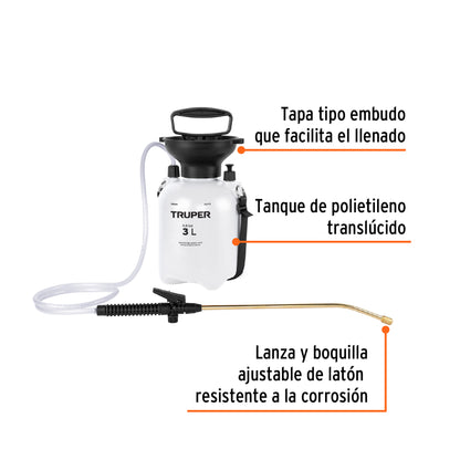 Fumigador 3 l (0.8 gal) 10835 truper Pieza
