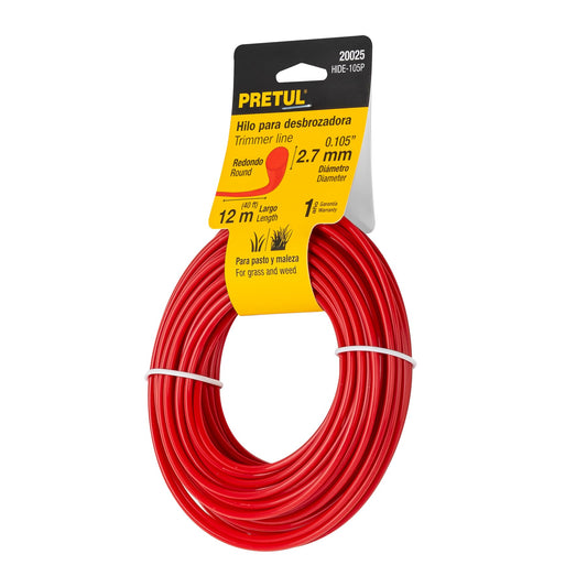Hilo redondo para desbrozadora 12 m 2.7 mm 20025 pretul Pieza
