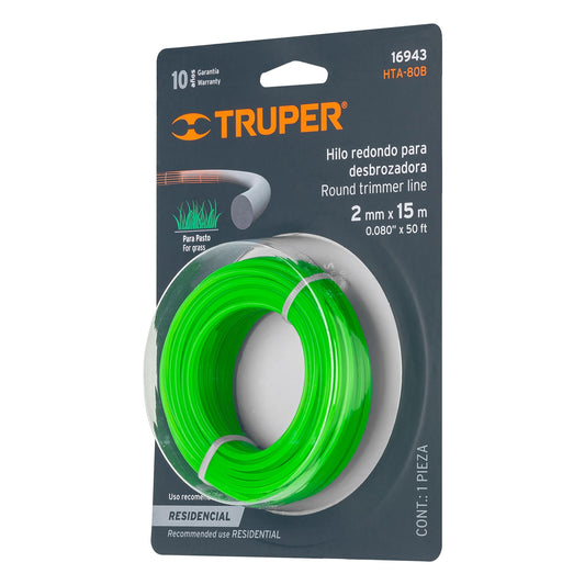 Hilo redondo para desbrozadora 2 mm 16943 truper Pieza