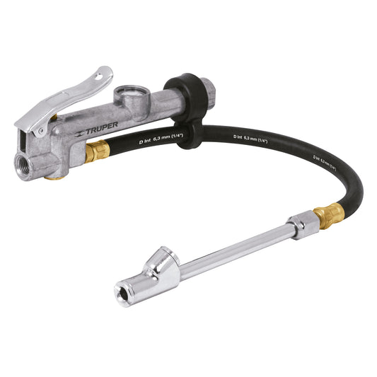 Inflador calibrador de cabeza doble profesional 1/4 NPT 19028 Truper Pieza