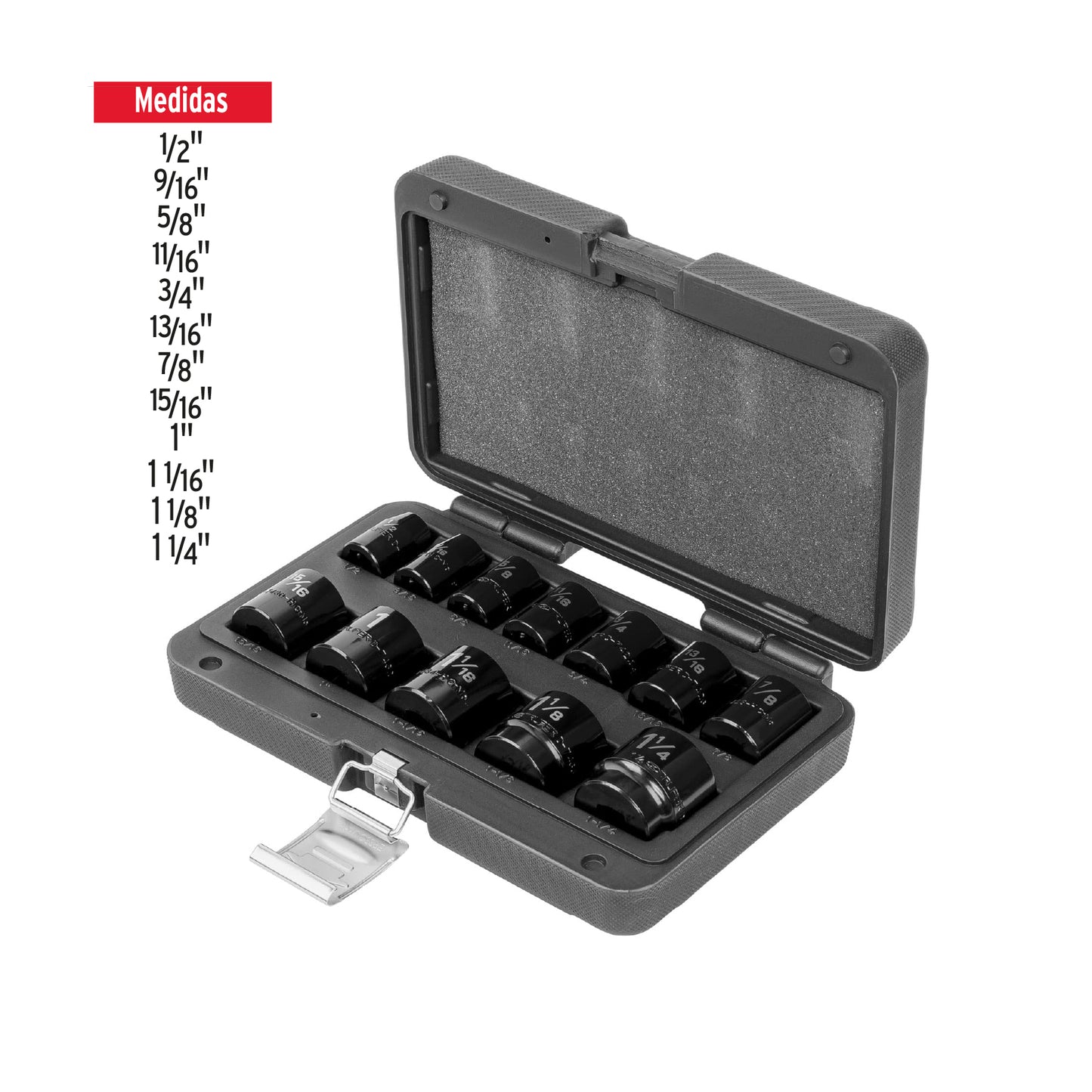 Juego de 12 dados cuadro 1/2P de impacto 6 puntas std 100943 Pieza