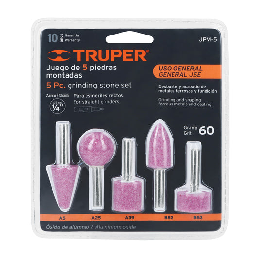 Piedras para montar juego 5 piezas 11680 truper Paquete