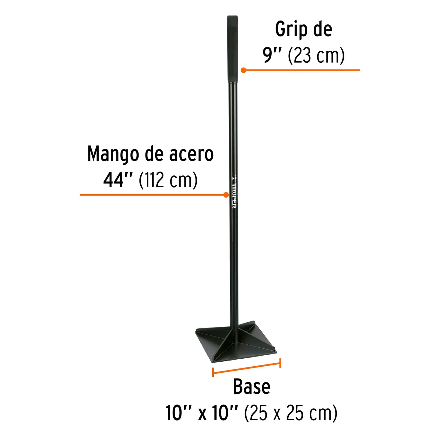 Pison 10 x 10 con mango de acero 48p 17473 truper Pieza