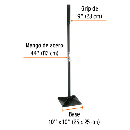 Pison 10 x 10 con mango de acero 48p 17473 truper Pieza