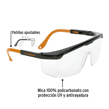 Lentes de seguridad ajustables 14284 truper Pieza