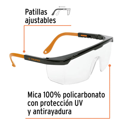 Lentes de seguridad ajustables 14284 truper Pieza