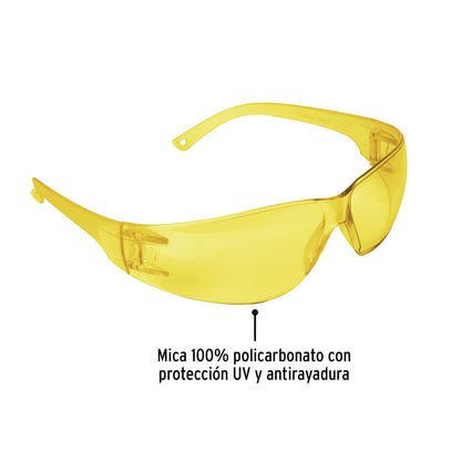 Lentes de seguridad mica ambar 20403 pretul lite Pieza