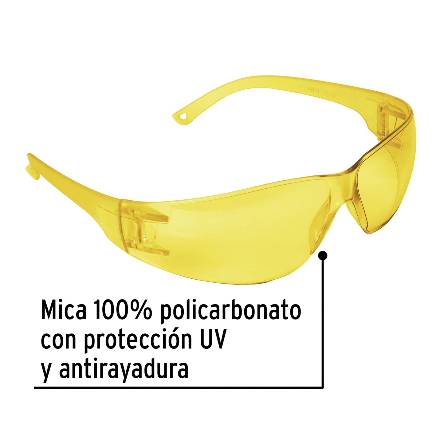 Lentes de seguridad mica ambar 20403 pretul lite Pieza