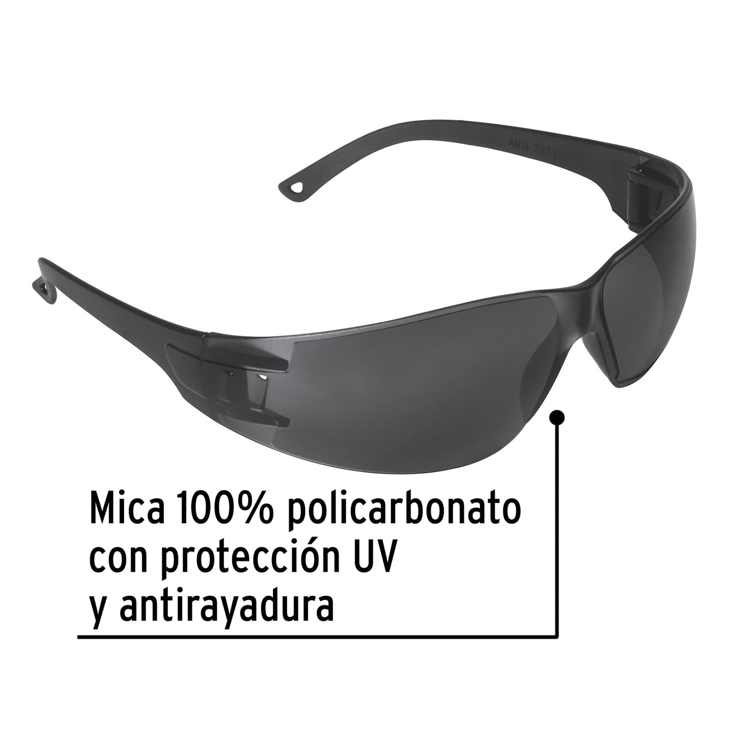 Lentes de seguridad mica gris 20402 pretul lite Pieza