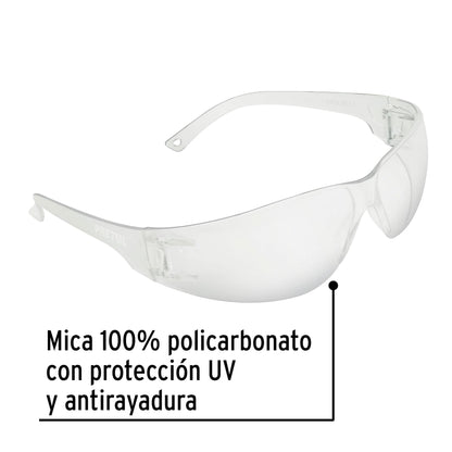 Lentes de seguridad mica transparente 20401 pretul lite Pieza