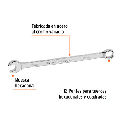 Llave combinada extralarga milimetrica 10 x 172 mm 15614 Pieza