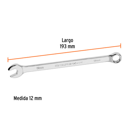 Llave combinada extralarga milimetrica 12 x 195 mm Pieza