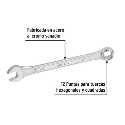 Llave combinada 3/8p x 120 mm 21882 pretul Pieza