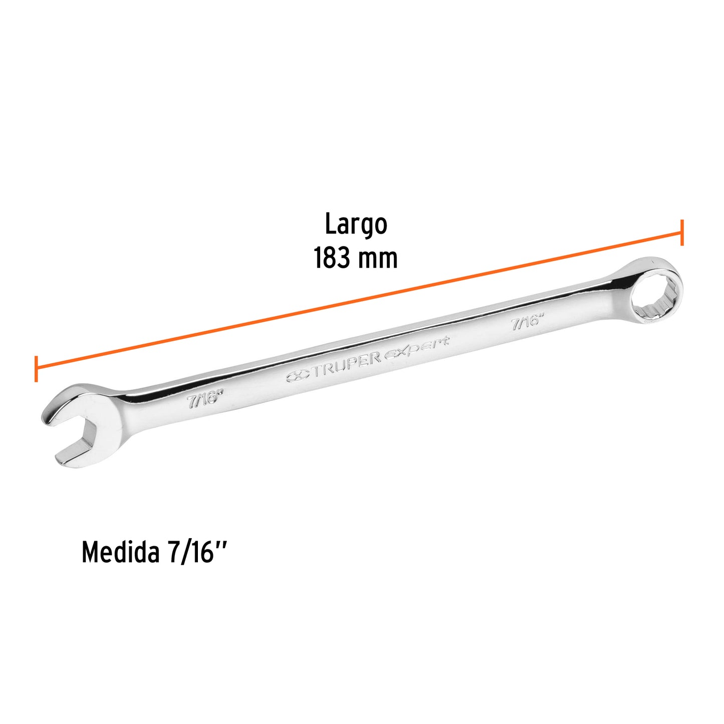 Llave combinada extralarga 7/16p x 184 mm15593 Pieza